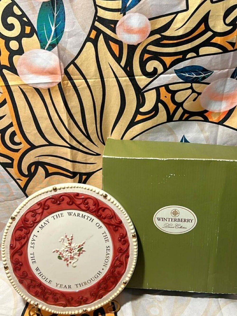 NIB Pfaltzgraff Winterberry Trivet - “May the warmth of the Season"